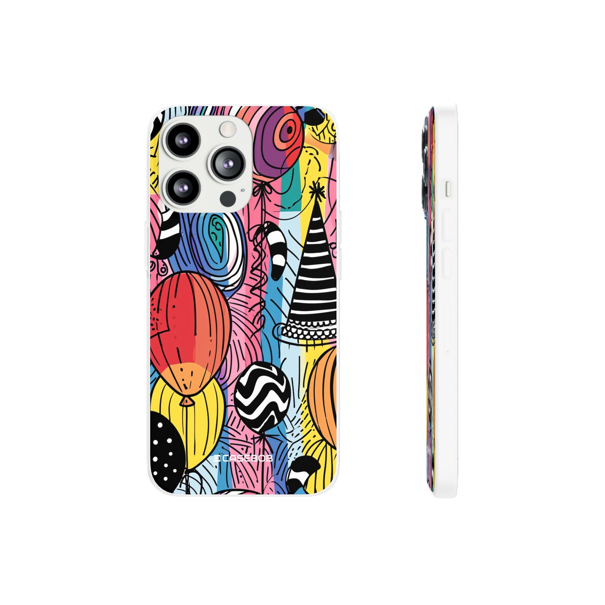 Vibrant Party Whimsy | Flexible Phone Case for iPhone