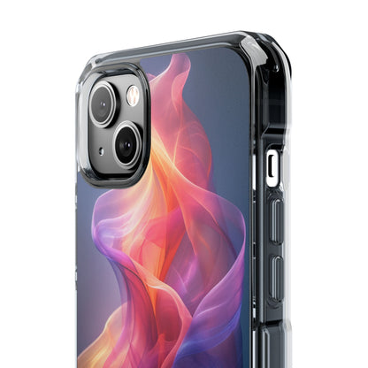 Violet Orange Flow - Clear Impact iPhone 14 Phone Case