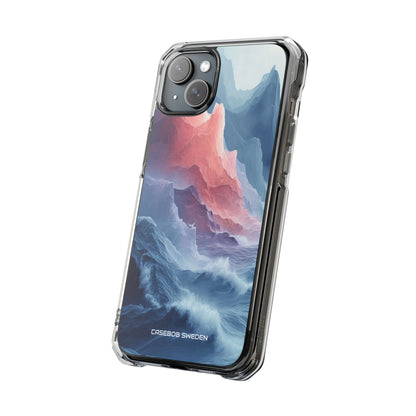 Mountain Wave Serenity - Clear Impact iPhone 15 Phone Case