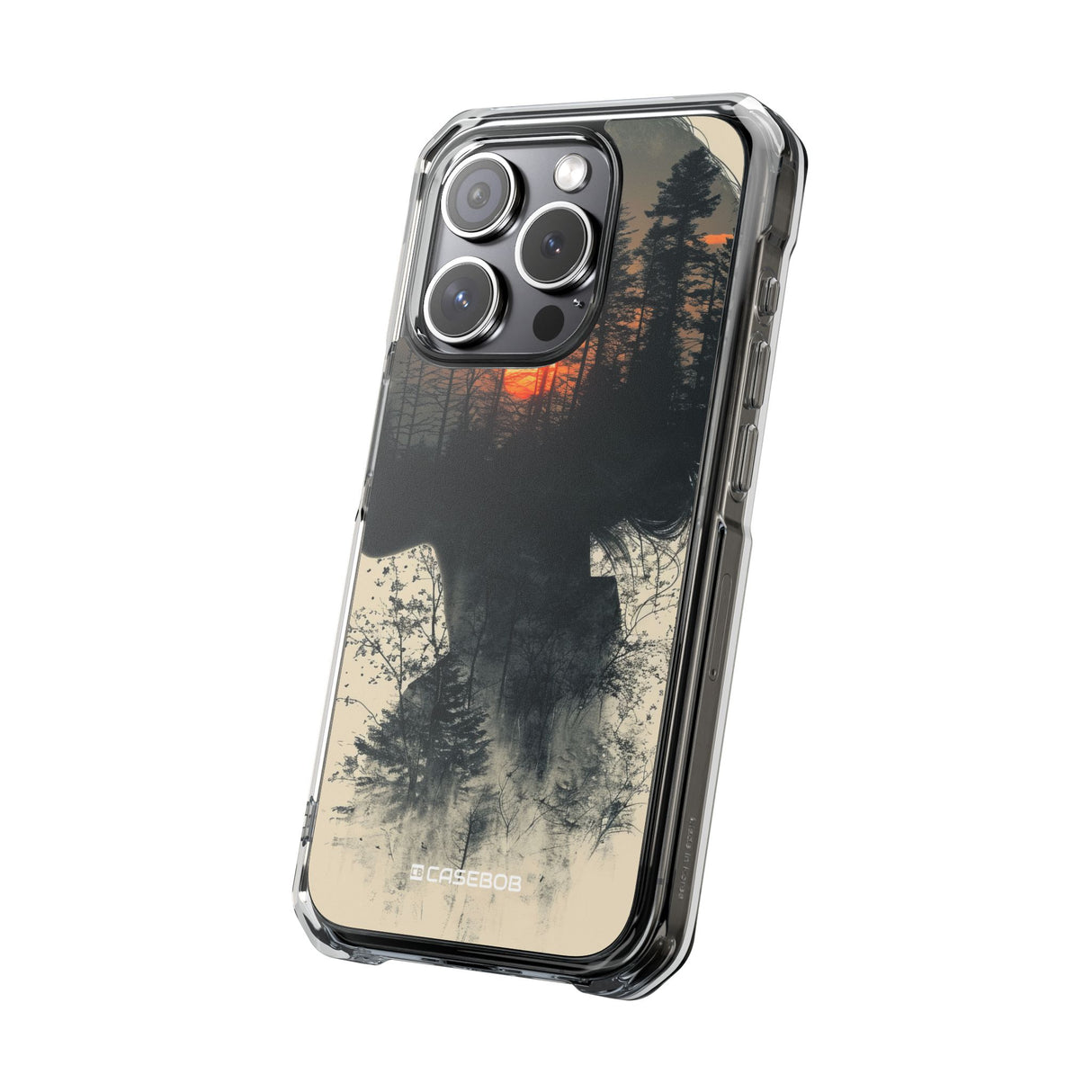 Tranquil Silhouette - Phone Case for iPhone (Clear Impact - Magnetic)