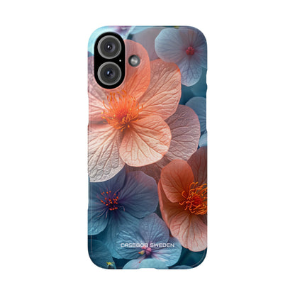 Peach Blossom Serenity - Slim iPhone 16 Phone Case