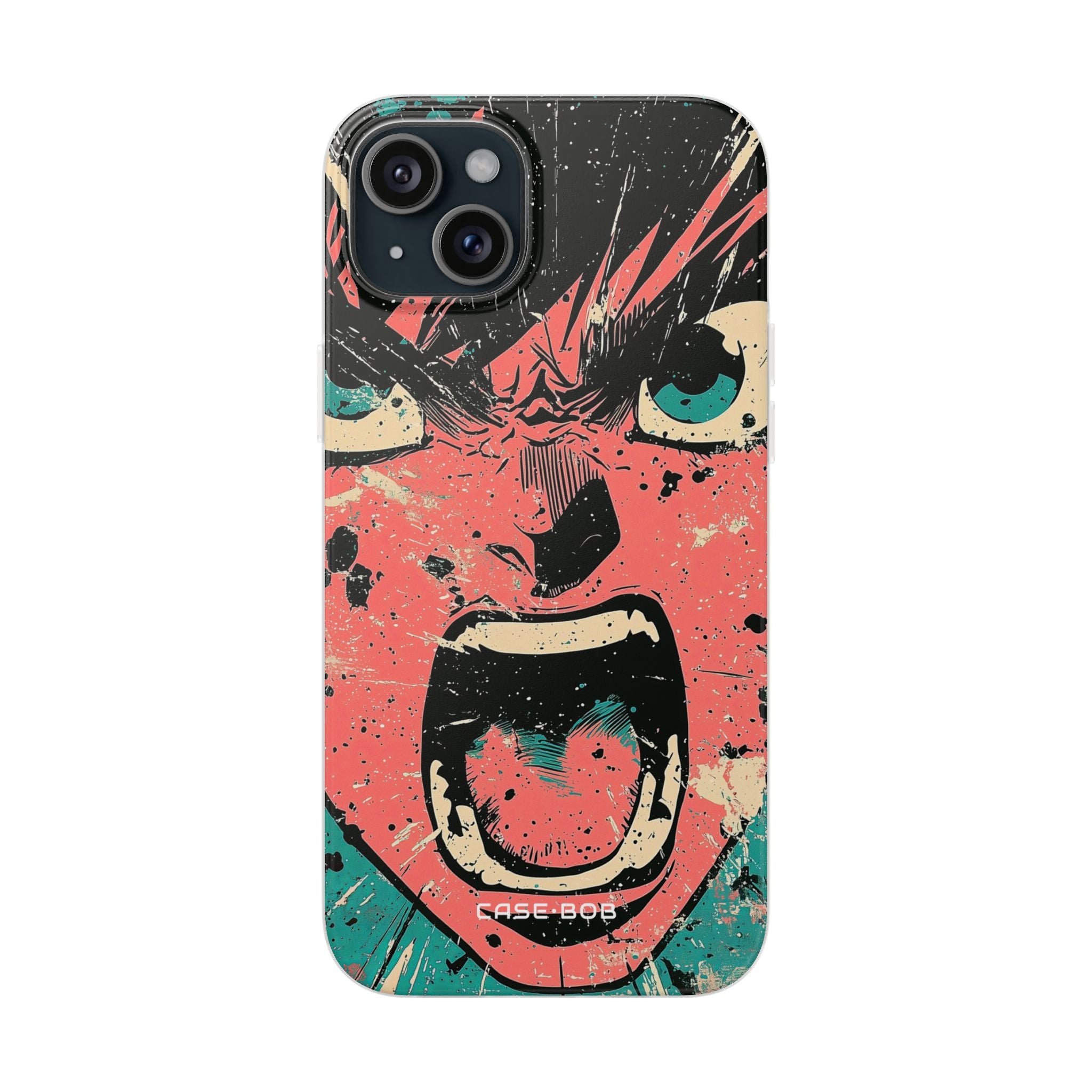 Screaming Face Pink iPhone 15 Plus Case - Soft