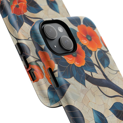 Orange Blossoms Mosaic Harmony iPhone 15  Tough+ Phone Case