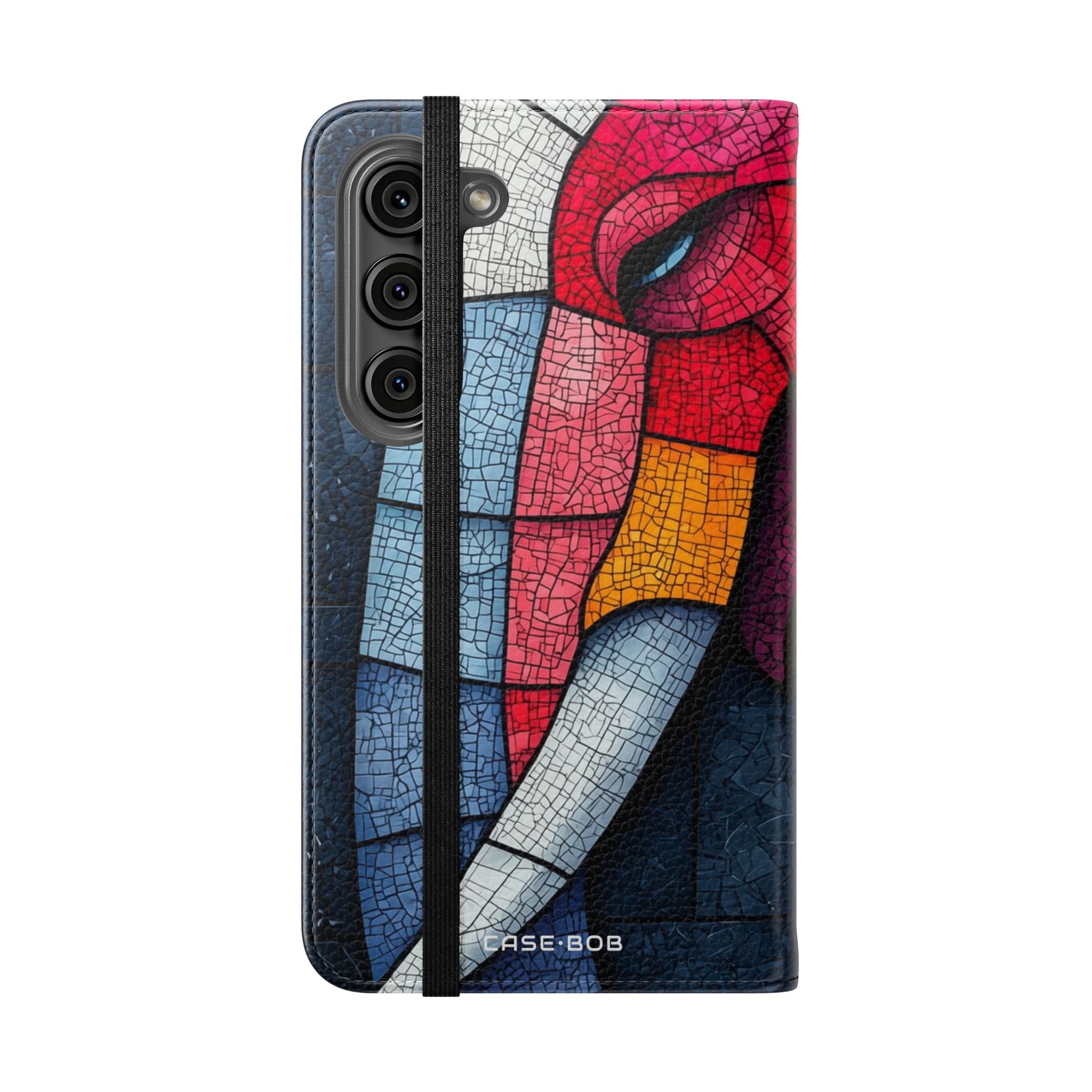Blue Mosaic Elephant - Samsung S23 Case - Wallet