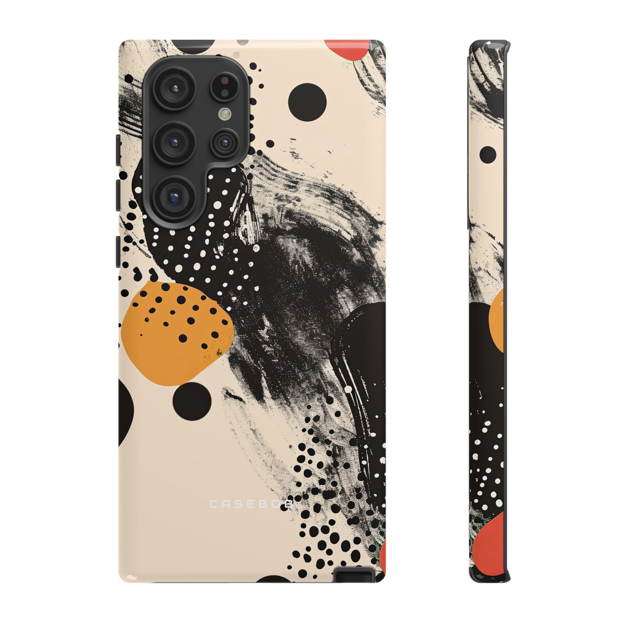 Black Dot Elegance - Protective Phone Case