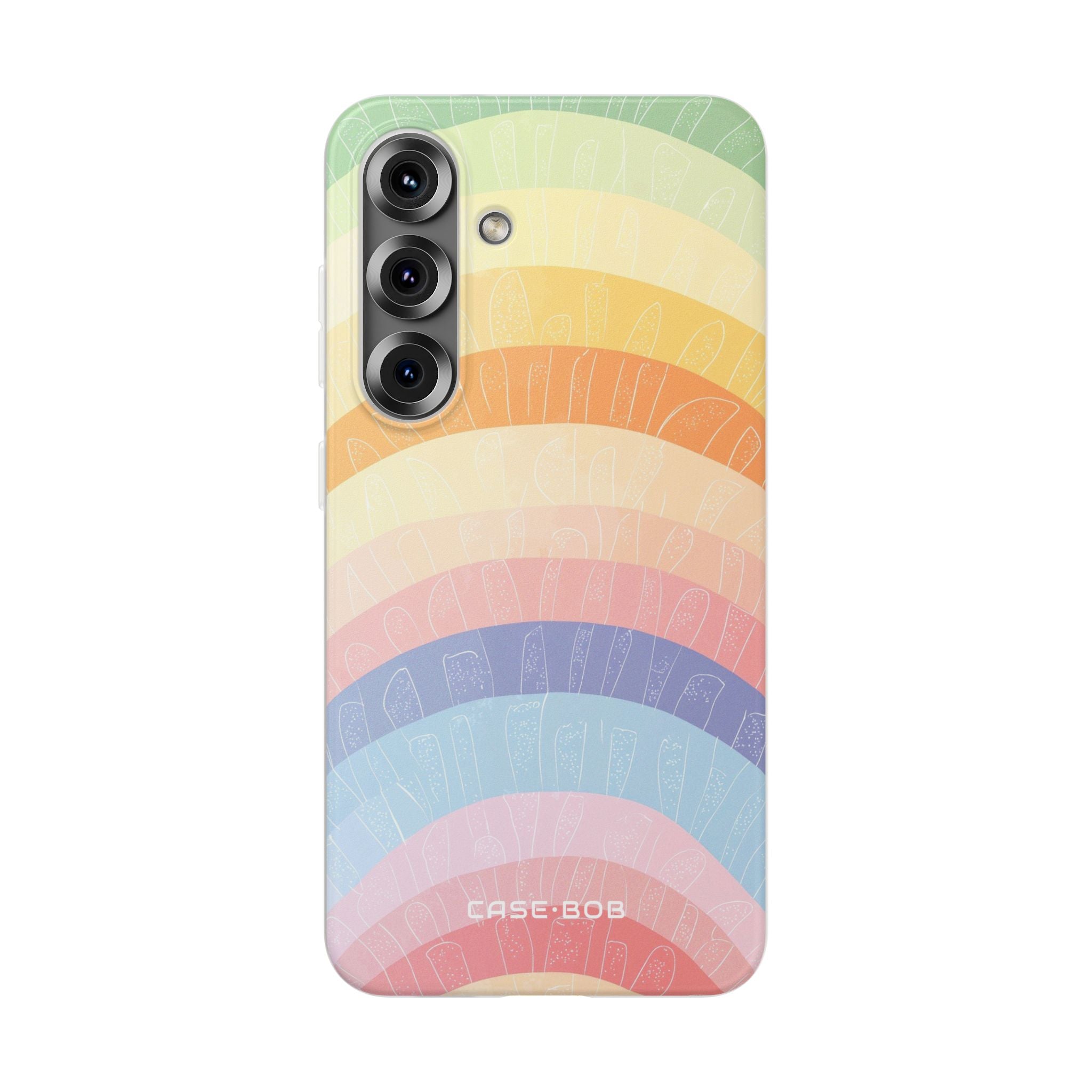 Pastel Rainbow Bands Samsung S25 Case - Soft