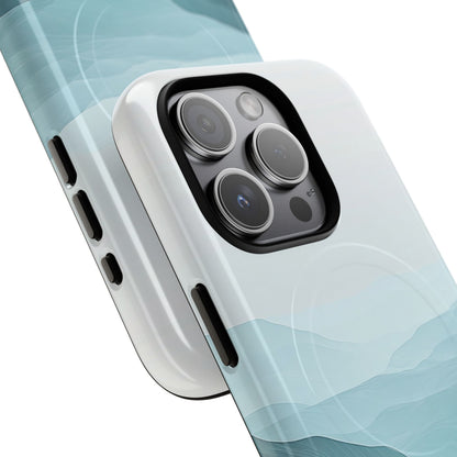 Teal Mist Mountains iPhone 15 Pro Case - Tough+