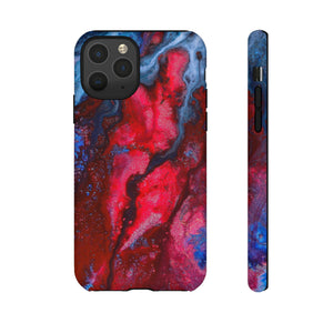 Neon Red Ink Art iPhone Case (Protective) iPhone 11 Pro Matte Phone Case