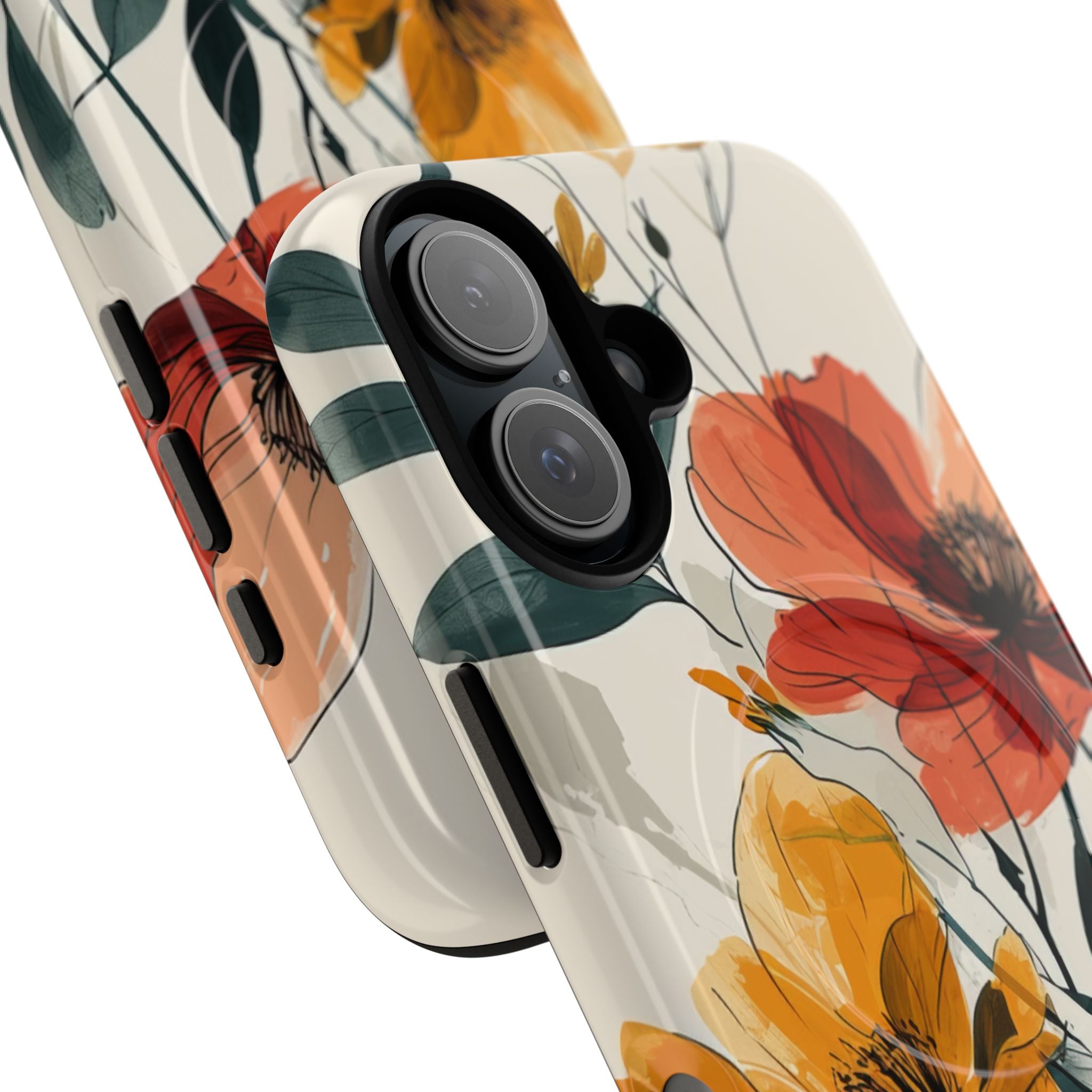 Elegant Floral Harmony iPhone 16 | Tough+ Phone Case