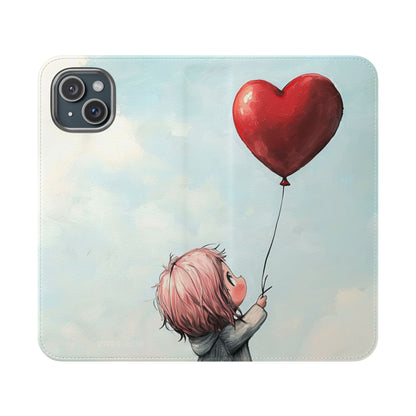 Heart Balloon Whimsy - iPhone 15 Plus Case - Wallet