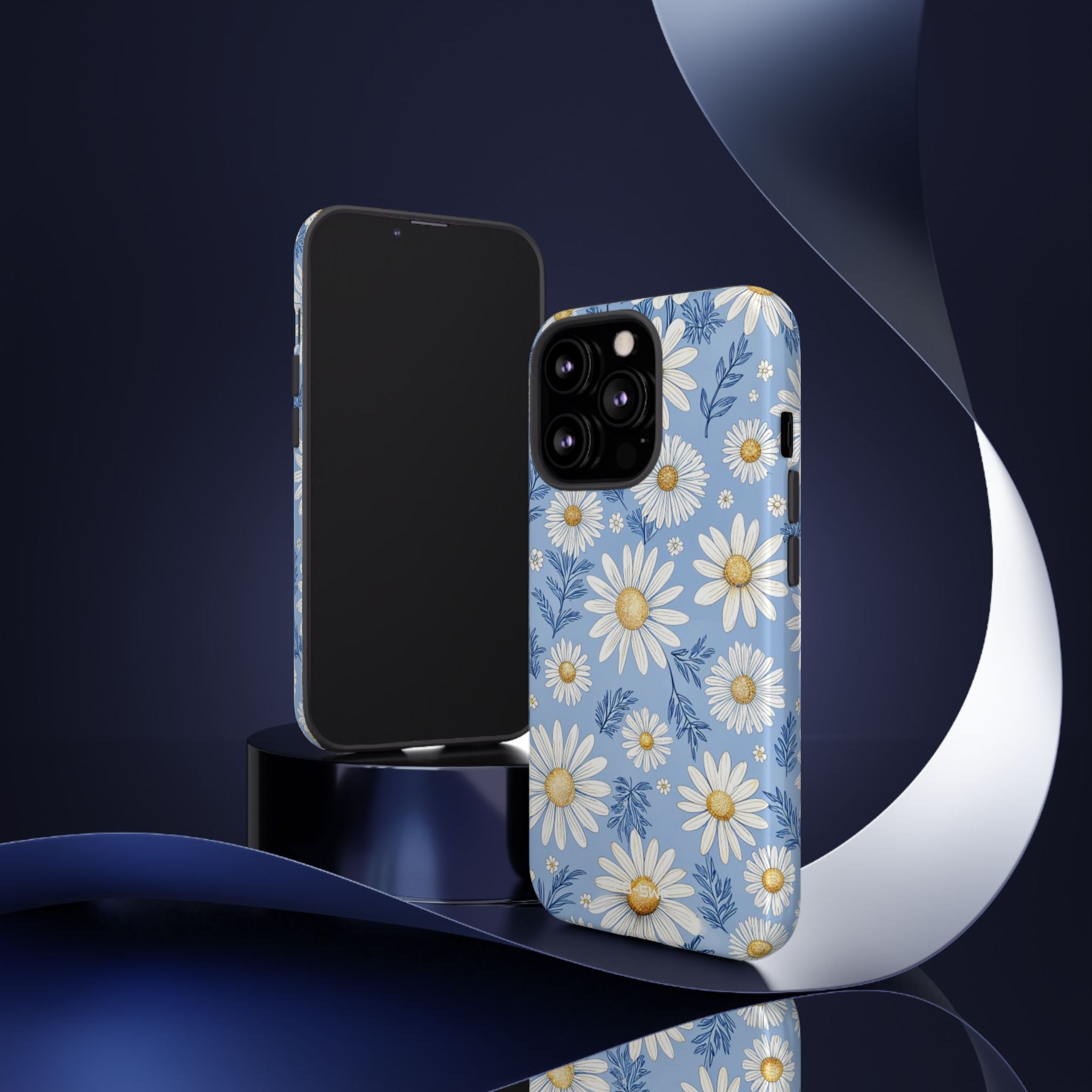 Daisies On Blue - iPhone Case