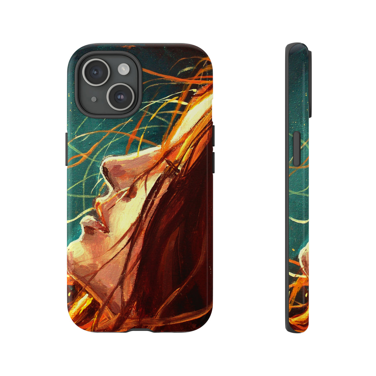 Oil Painting - Girl at Night - Protective Phone Case