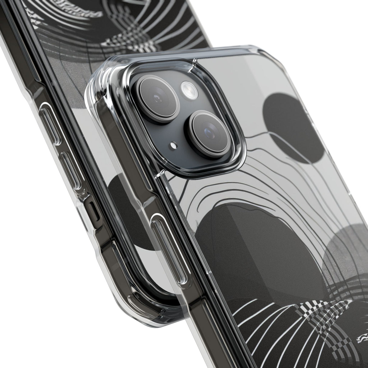 Monochrome Dynamics - Phone Case for iPhone (Clear Impact - Magnetic)