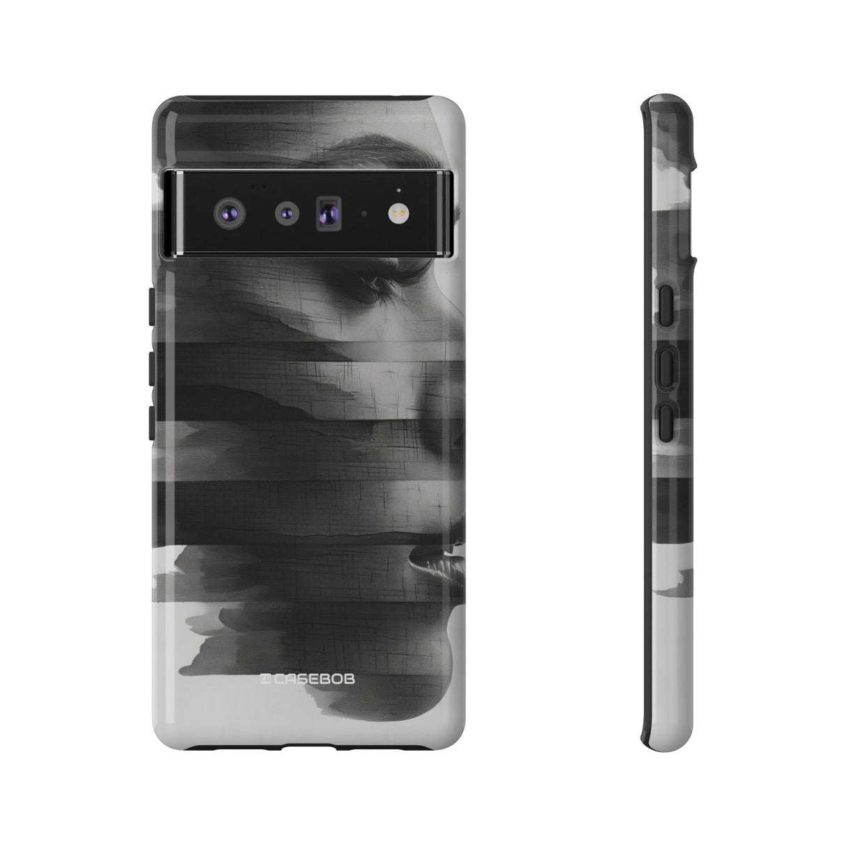 Abstract Glitch Portrait | Protective Phone Case for Google Pixel