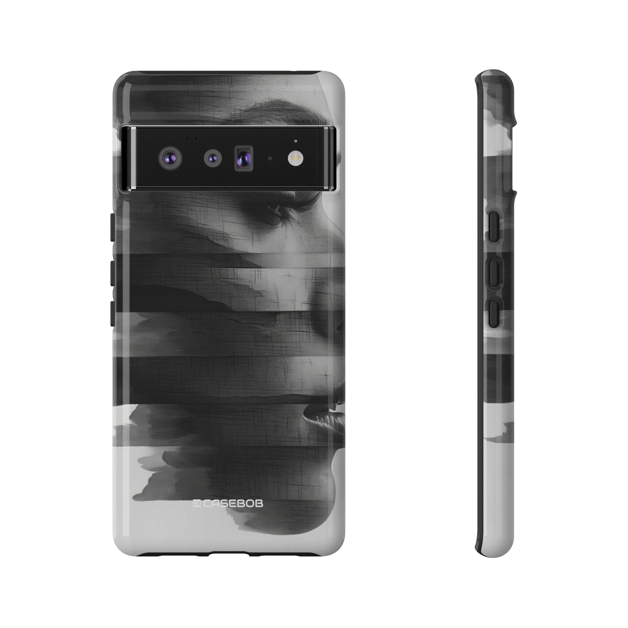 Abstract Glitch Portrait - Phone Case for Google Pixel