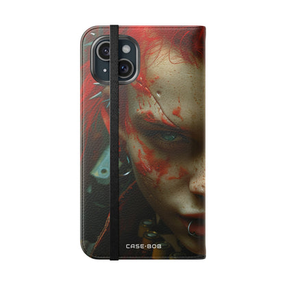 Scarlet Gaze - iPhone 15 Plus Case - Wallet