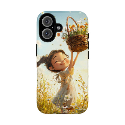 Joyful Girl Leaps - iPhone Case