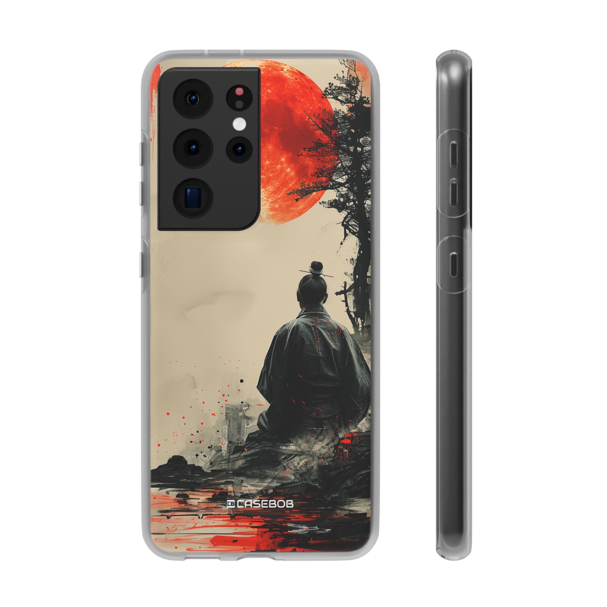 Crimson Contemplation | Flexible Phone Case for Samsung Galaxy