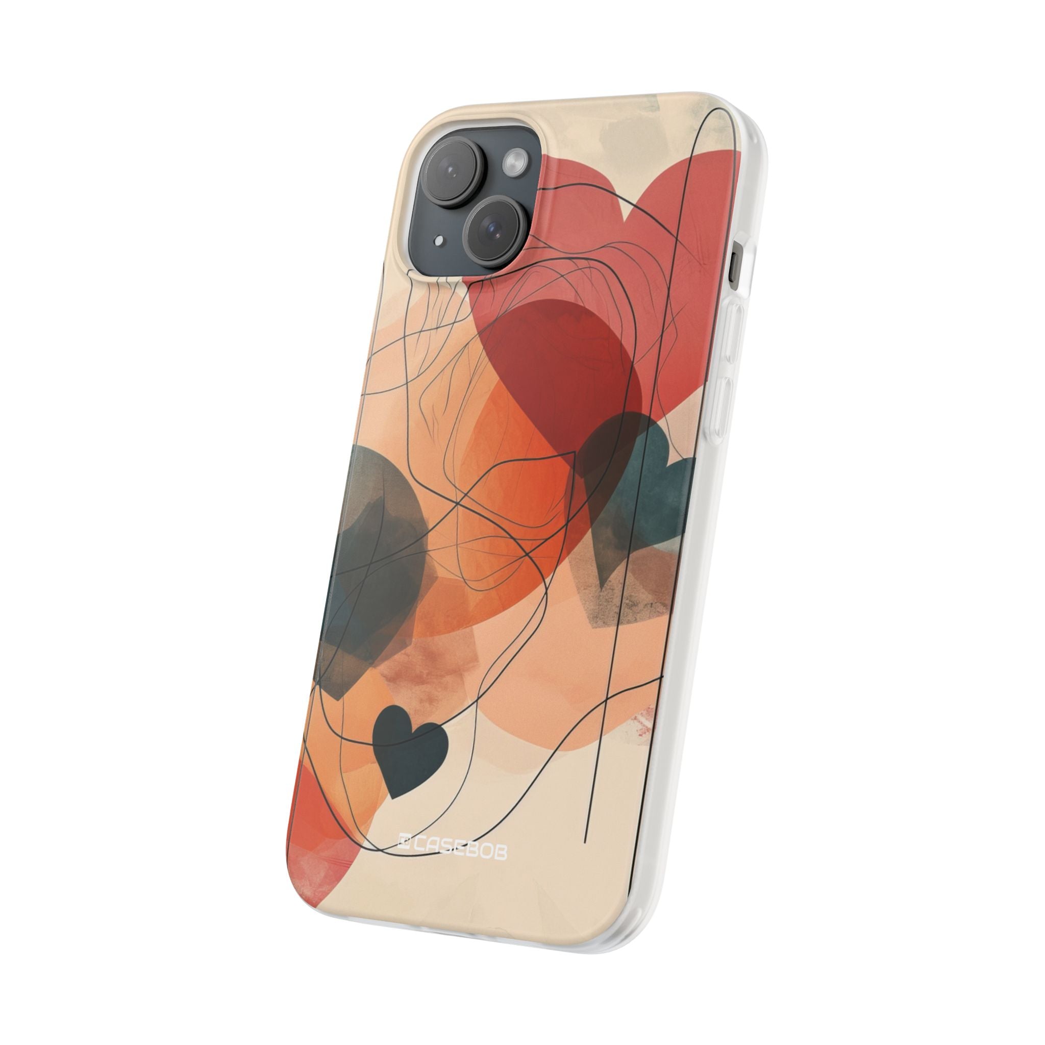 Abstract Heart Harmony - Flexi iPhone 16 Phone Case