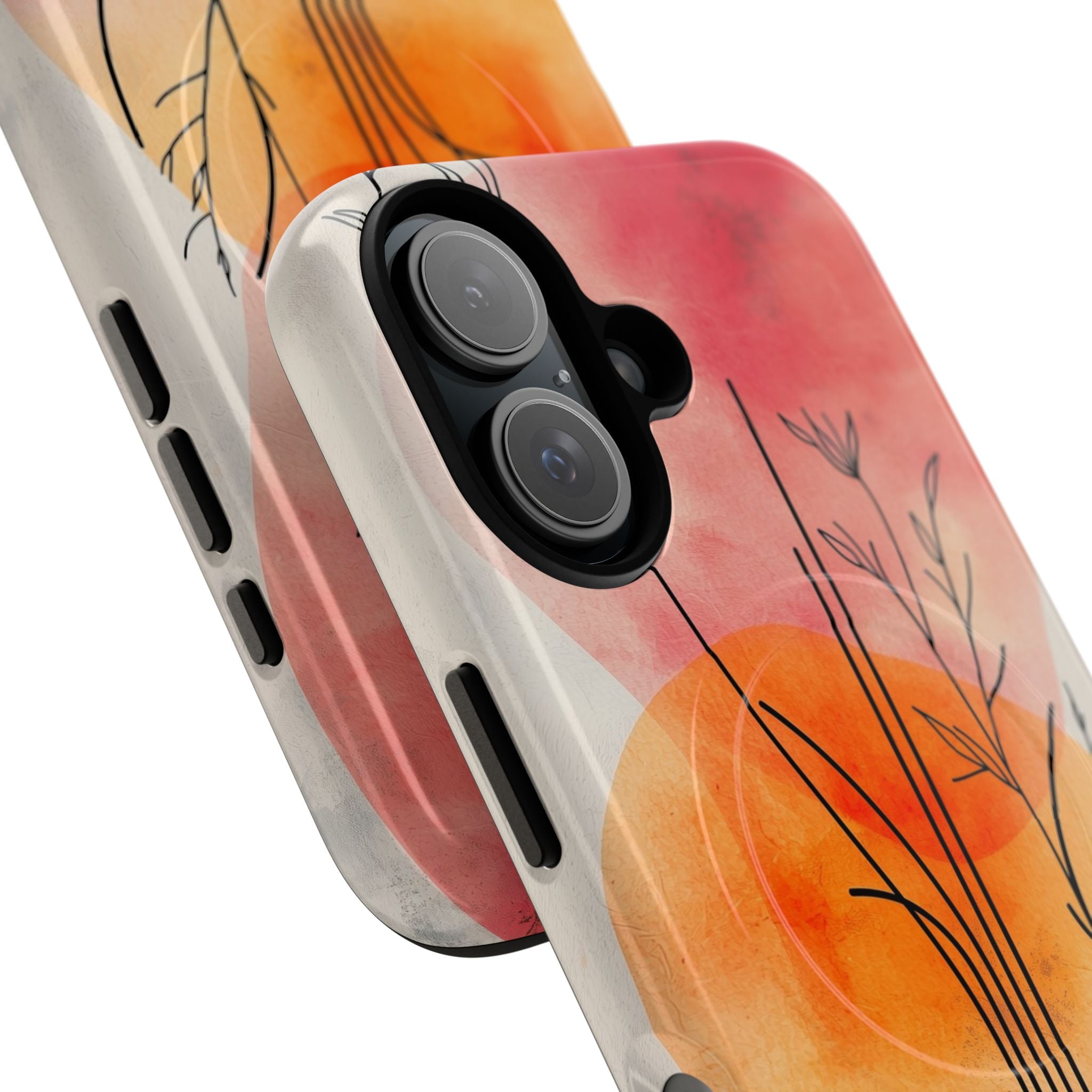 Curved Stem Sunset iPhone 16 Case - Tough+