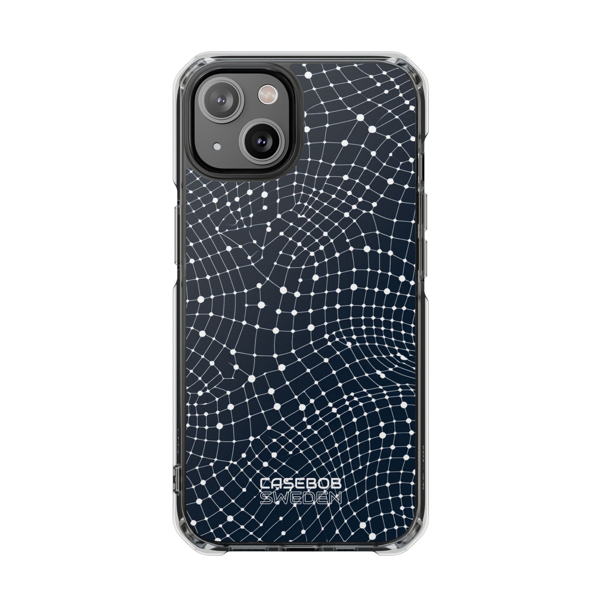 Warped Grid Web iPhone 14 - Impact Clear+