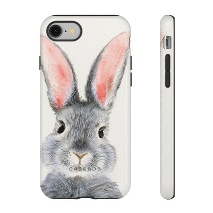 Watercolor of Fluffy Rabbit - Protective Phone Case