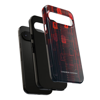 Cyber Gradient Locks Google Pixel 9 - Tough Phone Case