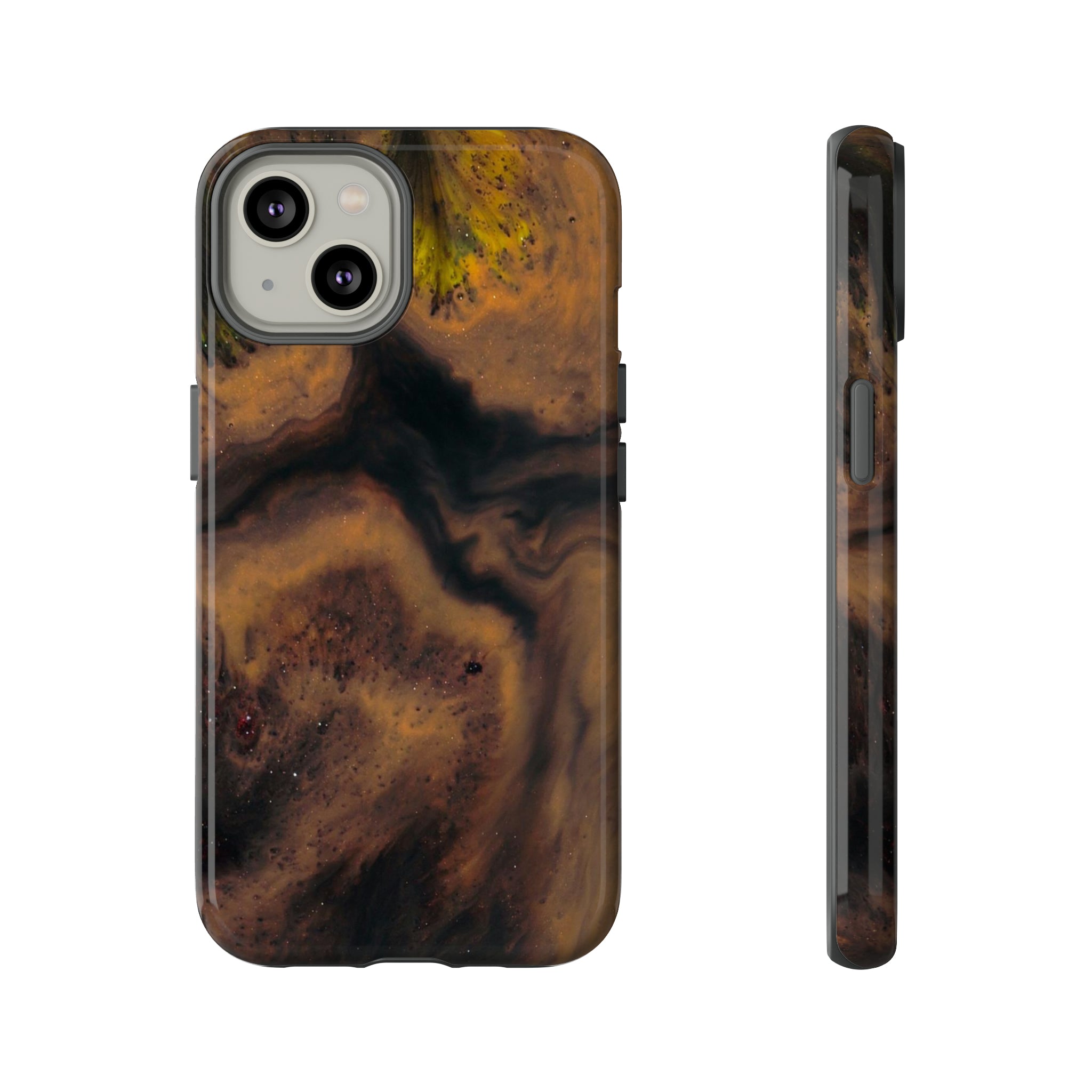 Brown Earth Ink Art - Protective Phone Case