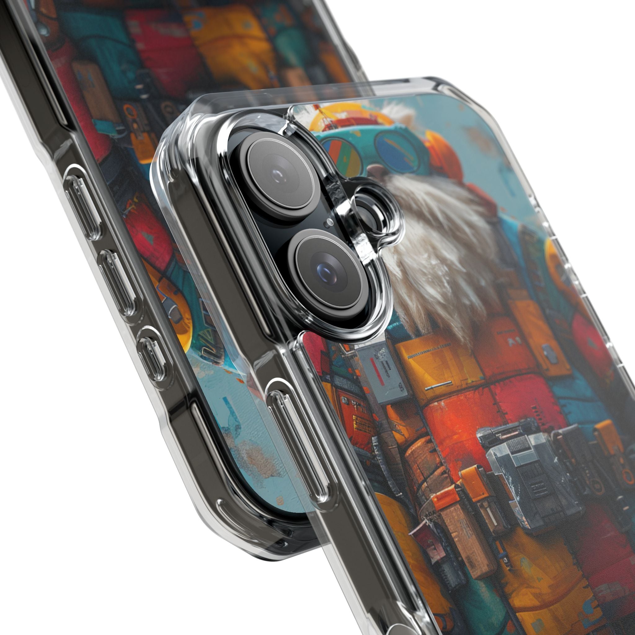 Whimsical Robot Wanderer iPhone 16 - Impact Clear+