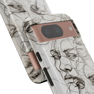 Ethereal Faces | Protective Phone Case for Google Pixel