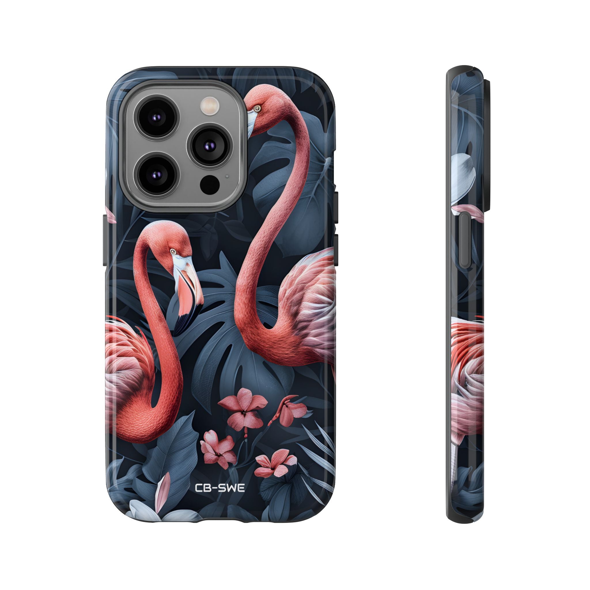 Flamingos Embrace Nature - iPhone Case