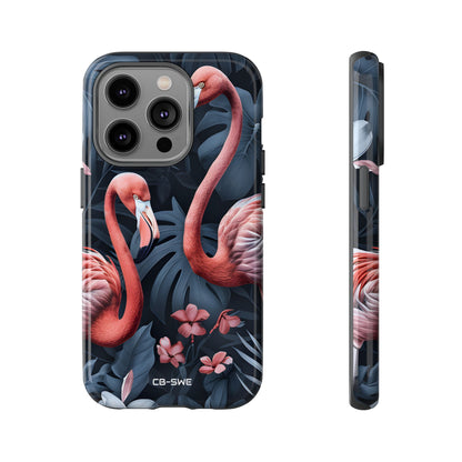 Flamingos Embrace Nature - iPhone Case