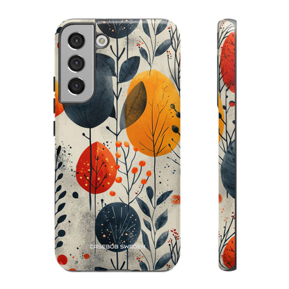 Modern Autumn Leaf Pattern - Tough Samsung S22 Phone Case