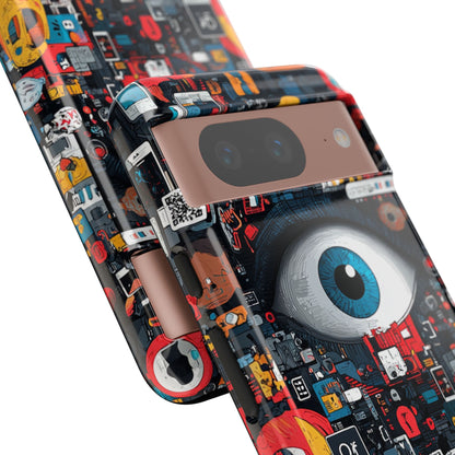Digital Eye Blue Google Pixel 8 Case - Tough