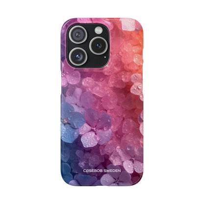 Floral Chill Blooms - Slim iPhone 15 Phone Case