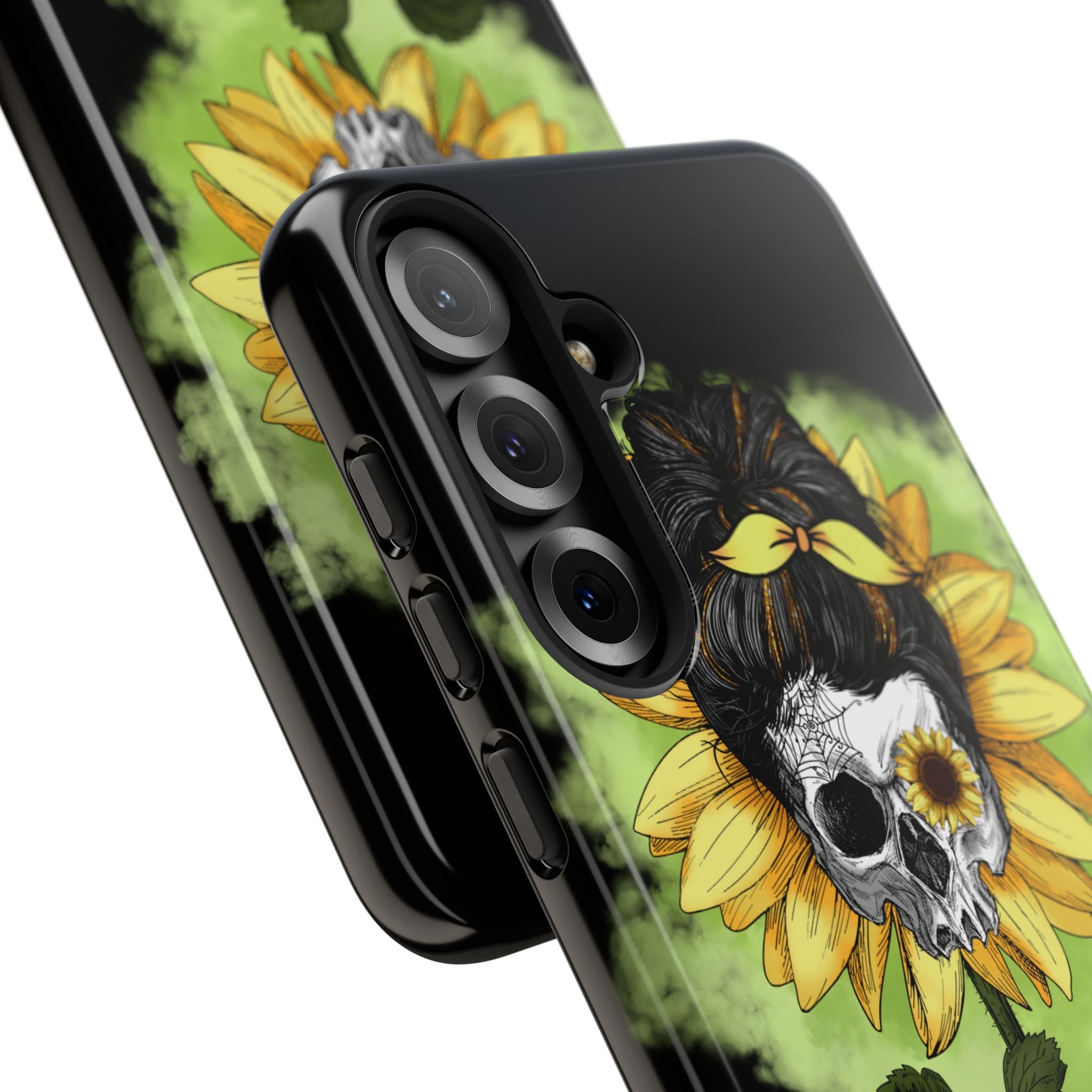 Sunflower Skull Samsung S25 Plus Case - Tough
