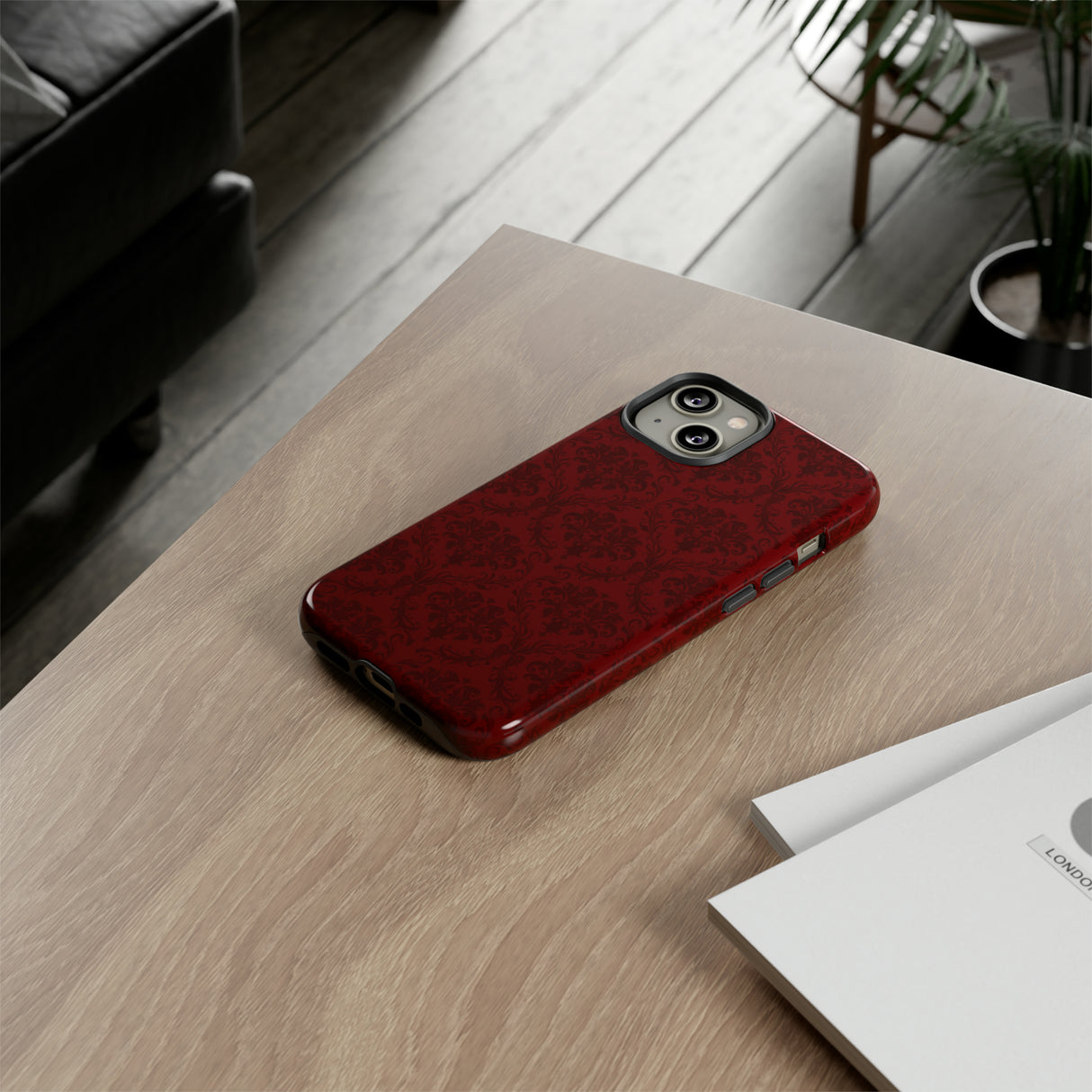 Dark Red Wallpaper - Protective Phone Case