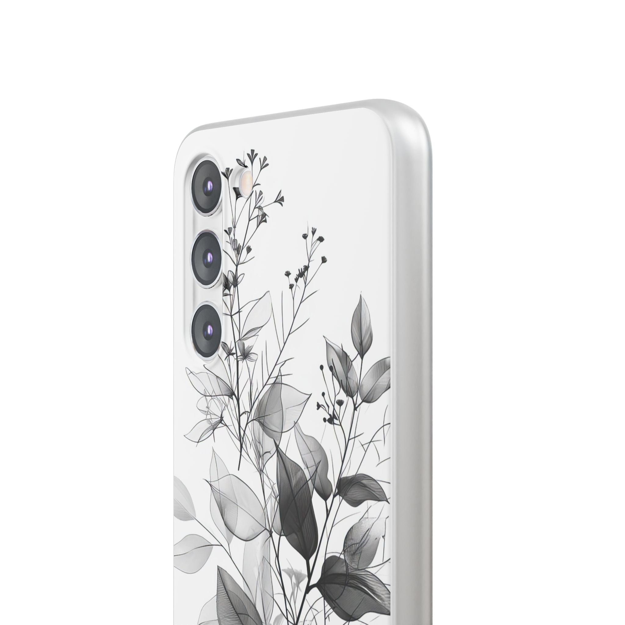 Monochrome Floral Elegance Samsung S23 - Flexi Phone Case