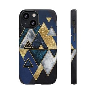 Dark Blue Geometric - Protective Phone Case