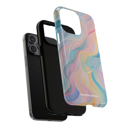 Dreamy Pastel Swirls - Tough + MagSafe® iPhone 15 Phone Case