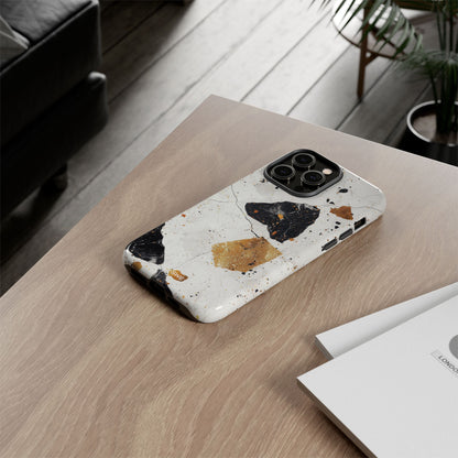 Golden Shapes Dance - iPhone Case