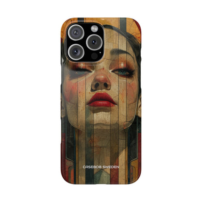 Bold Art Deco Portrait - Slim iPhone 16 Phone Case