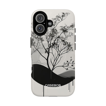 Monochrome Drip Tree iPhone 16 - Tough+
