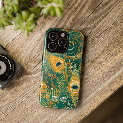 Vibrant Peacock Whirl iPhone 16 - Tough