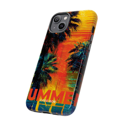 Tropical Sunburst iPhone 14 Plus Case - Tough