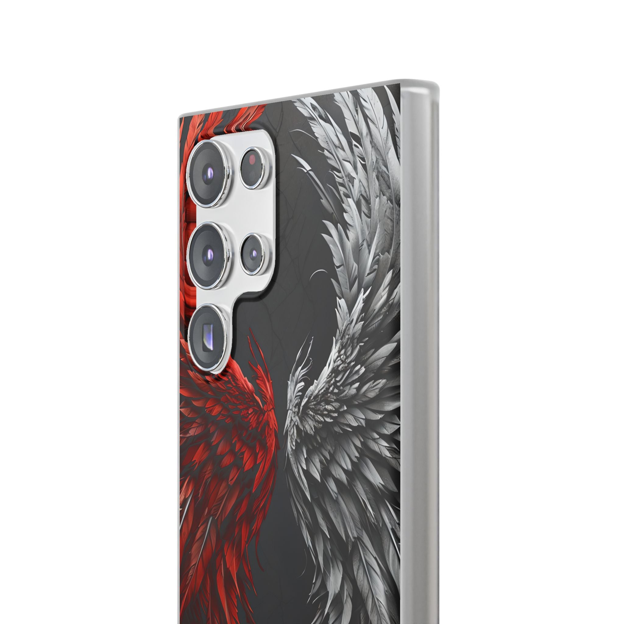 Crimson White Wings Samsung S23 Ultra Case - Soft