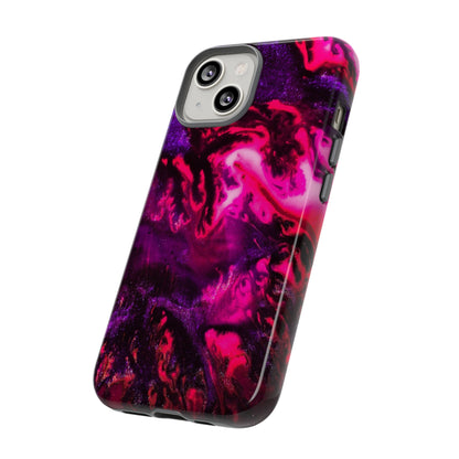 Deep Pink Galaxy Ink Art iPhone Case (Protective) Phone Case