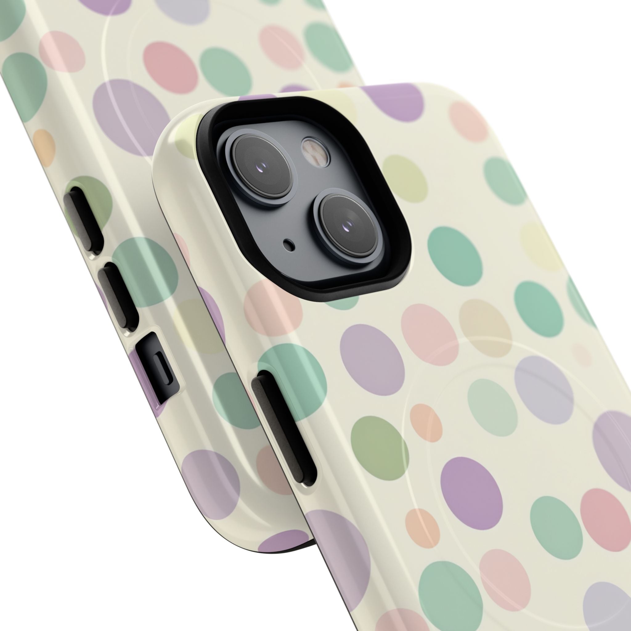 Playful Pastel Polka Dots - Tough + MagSafe® iPhone 14 Phone Case