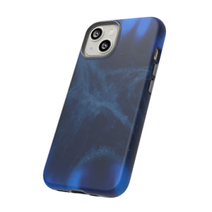 Blue Space Ink Art iPhone Case (Protective) Phone Case