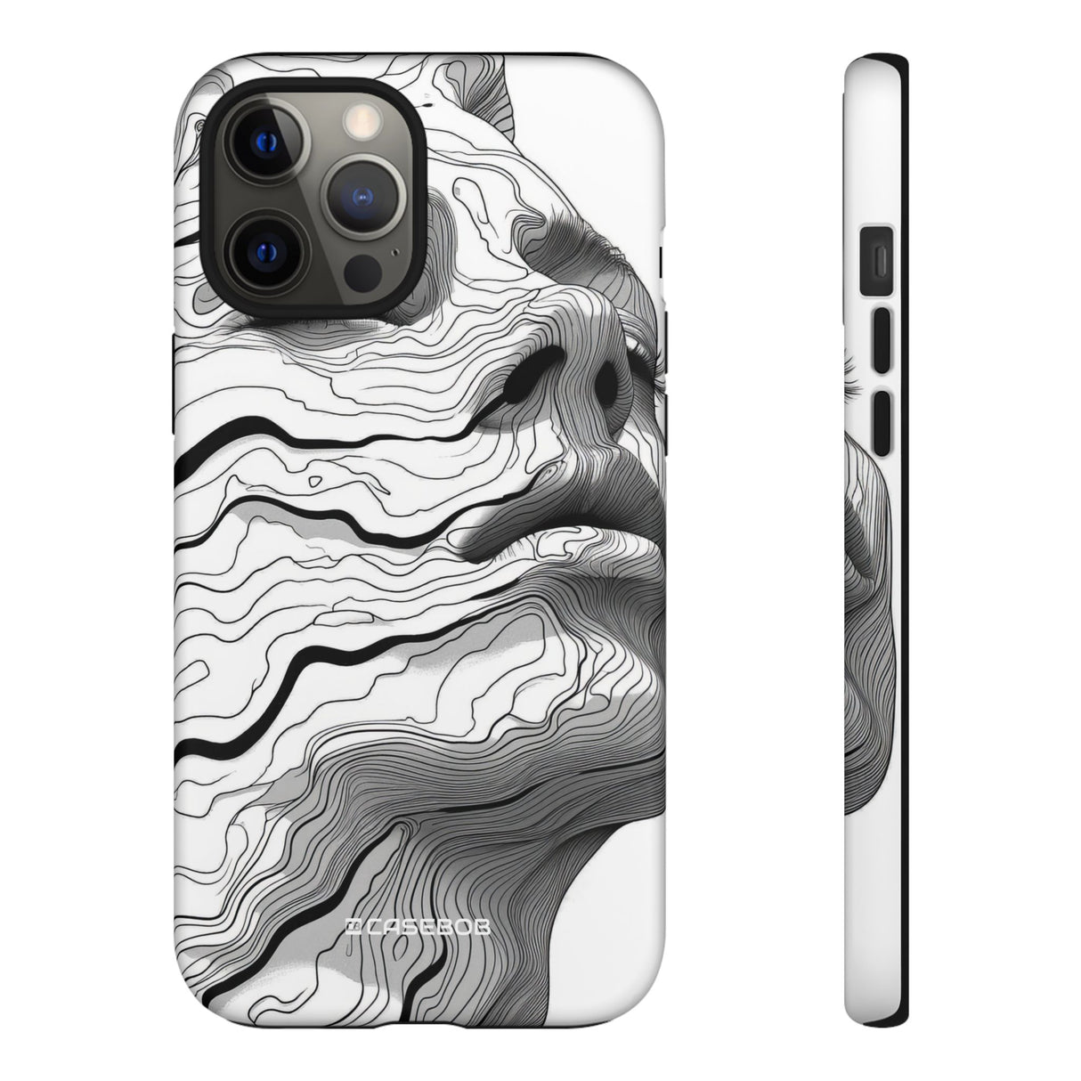 Topographic Serenity | Protective Phone Case for iPhone